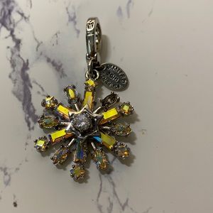 Retired juicy couture charm snowflake one stone missing